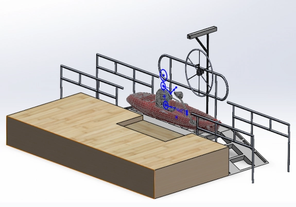 Kayak Hoist Assistive Platform CAD